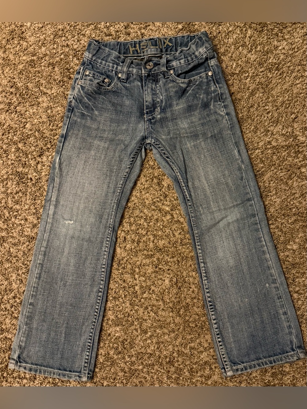 Helix Designer Kid’s Slim-Fit Bootcut Straight-Leg Blue Jeans
